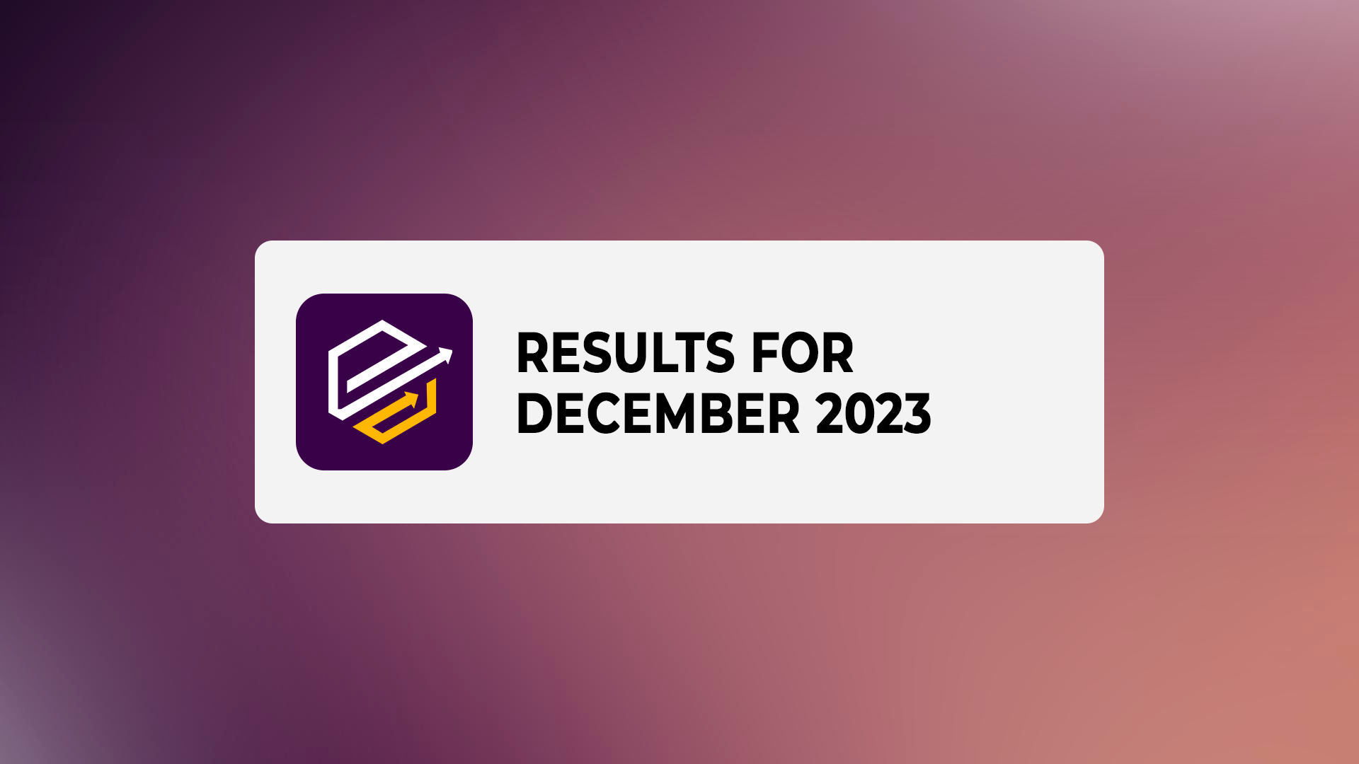 December 2023 results