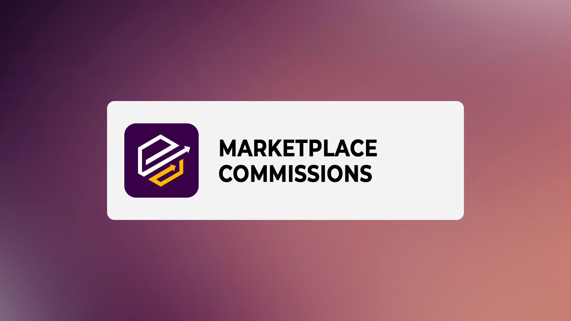 How do commissions on the marketplace work?