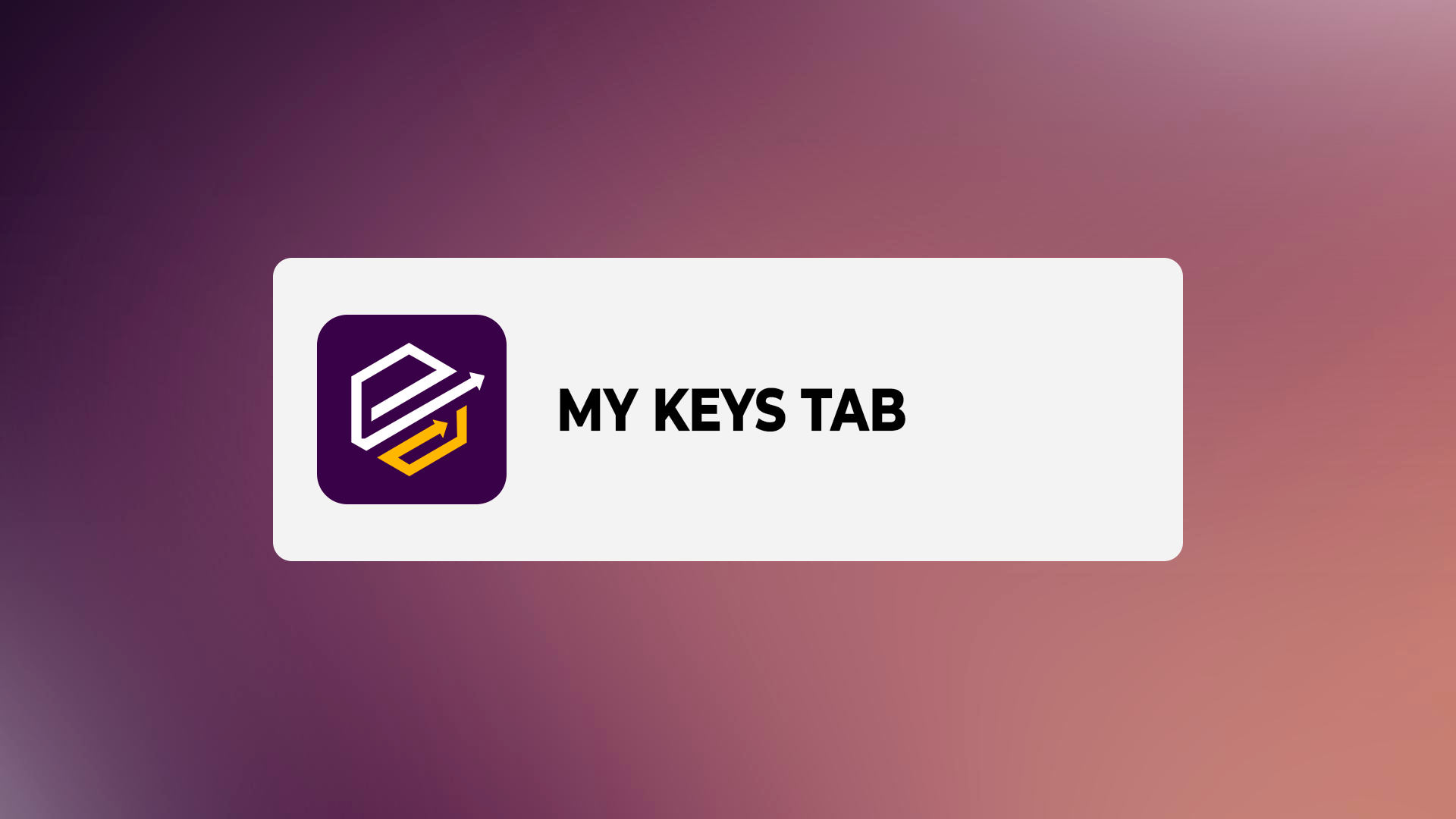 My Keys Tab