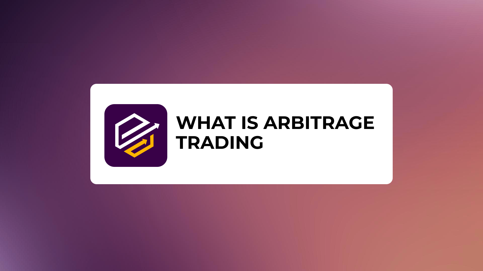 What is arbitrage trading and how does it work in the crypto market?