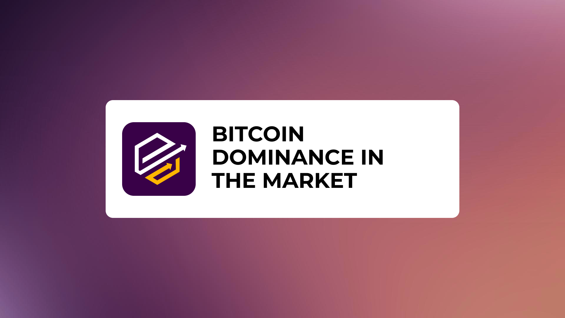 Why is it important to track Bitcoin dominance in the market?