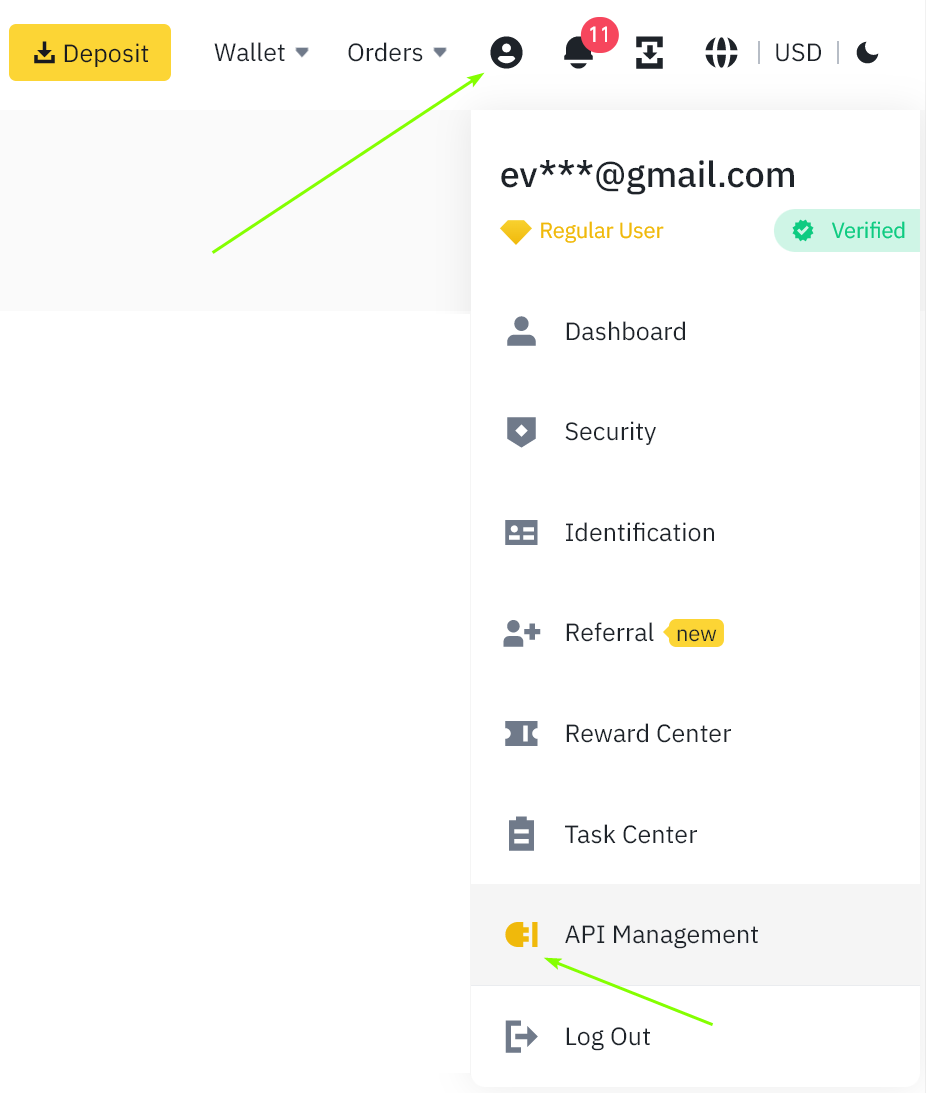 Как создать ключи API на Binance
